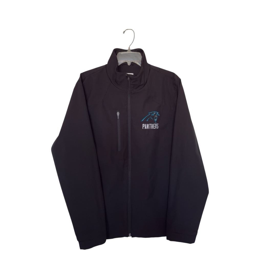NFL Panthers G-III Black Logo Full Zip Jacket With Pockets Med Athletic Casual